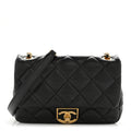 Chanel Lambskin Quilted Mini Flap Black
