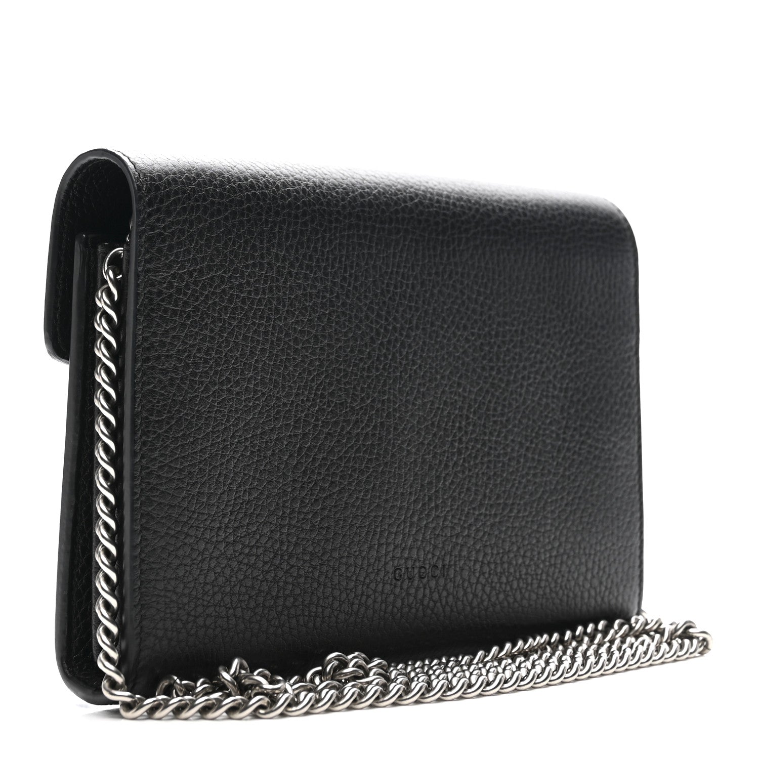 Gucci Calfskin Mini Dionysus Chain Wallet Black