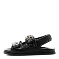 Gucci Guccissima GG Embossed Womens Sandals 35 Black