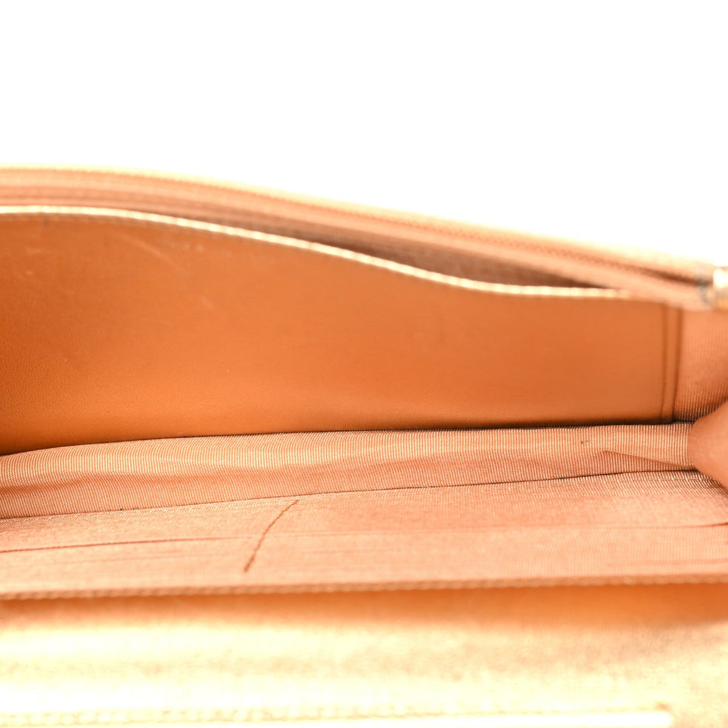 Chanel Metallic Lizard Wallet on Chain WOC Gold