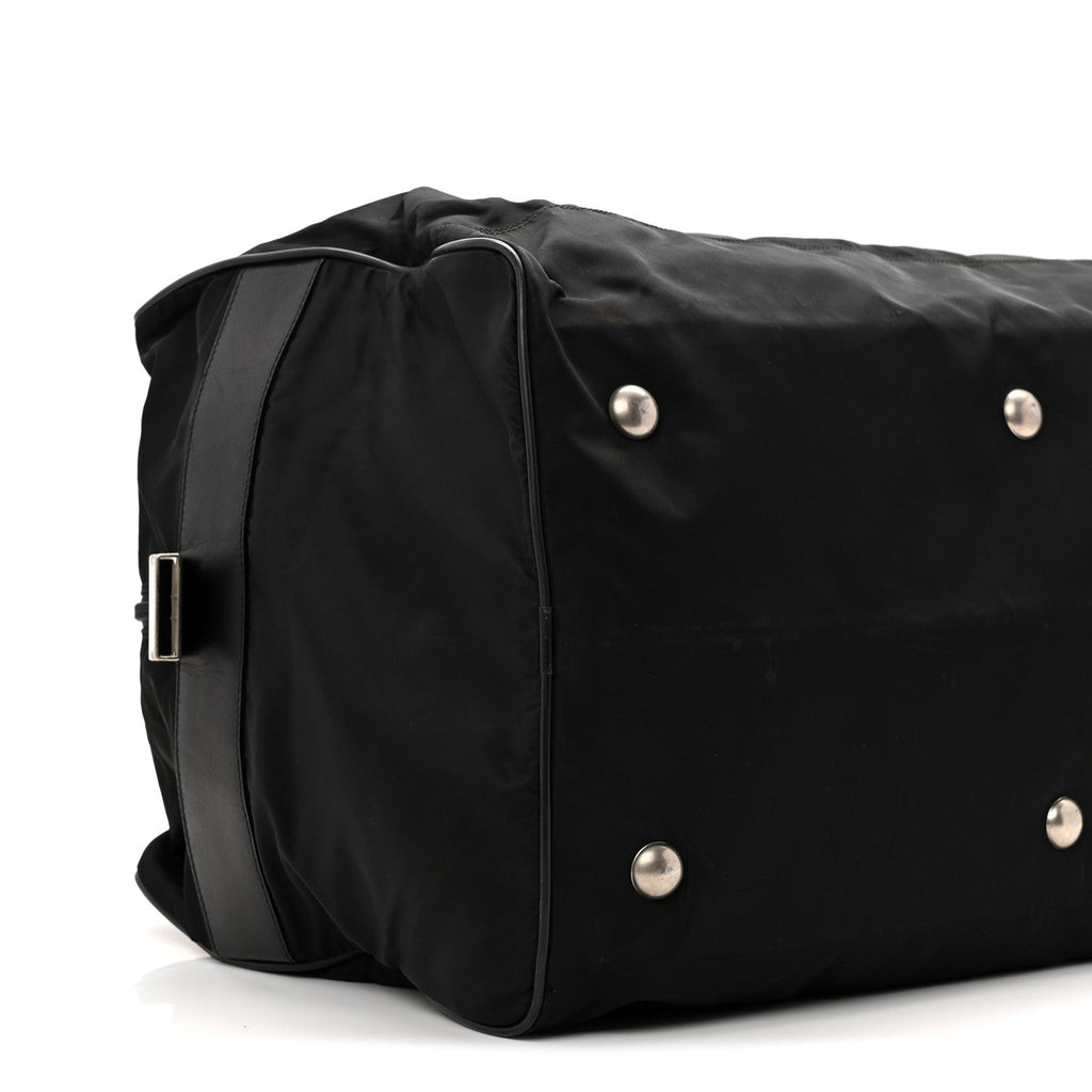 Prada Tessuto Nylon Saffiano Viaggio Duffle Black