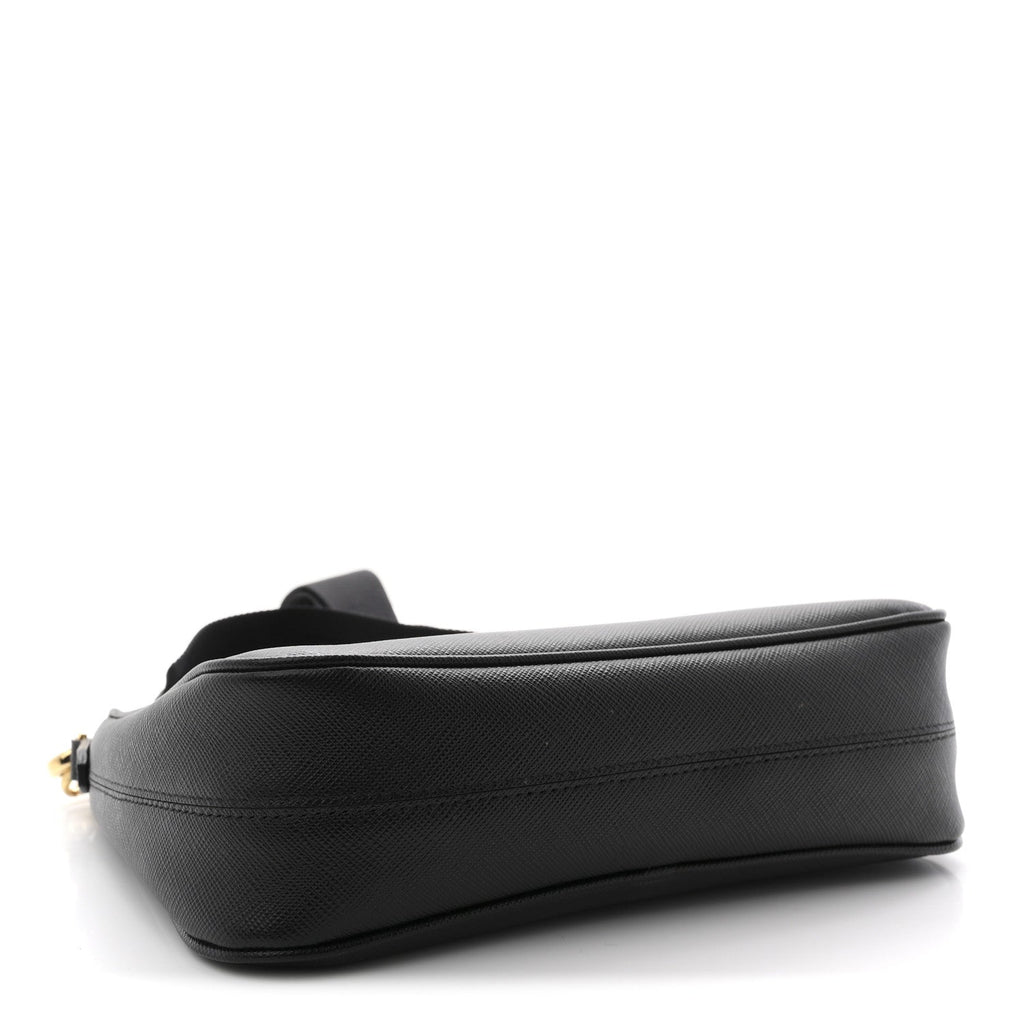 Prada Saffiano Lux Re-Edition 2005 Shoulder Bag Black