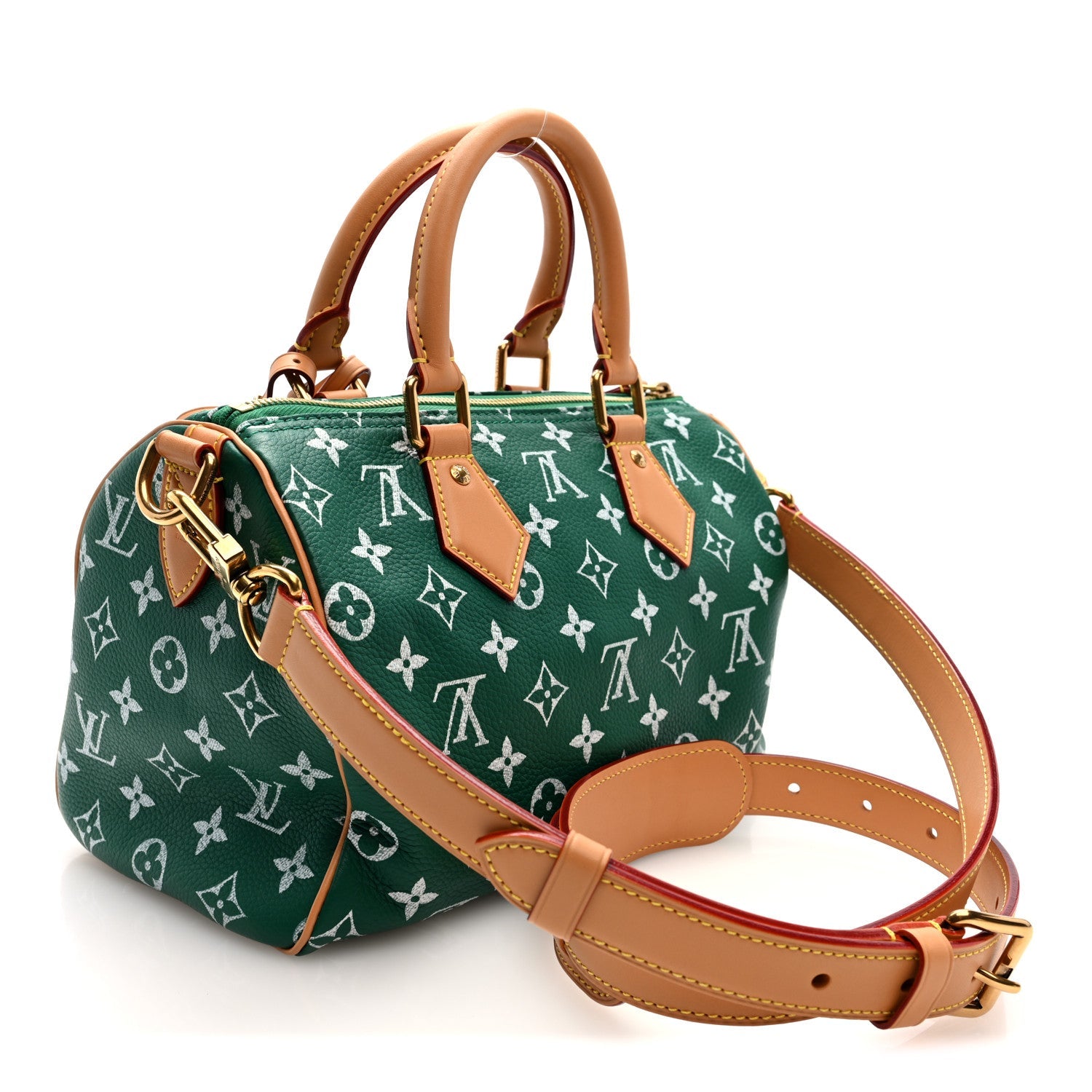 Louis Vuitton Calfskin Monogram Speedy P9 Bandouliere 25 Green