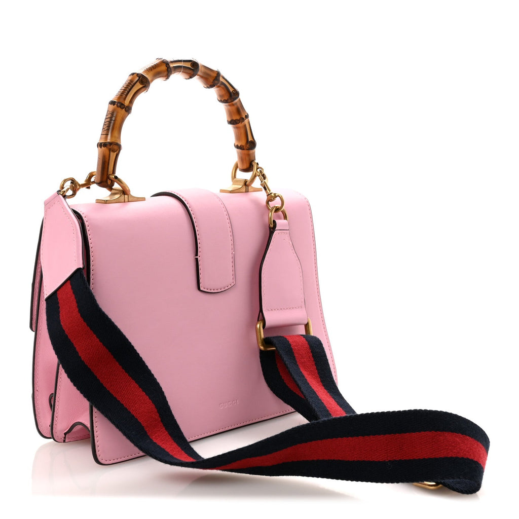 Gucci Moon Calfskin Web Medium Dionysus Bamboo Top Handle Bag Sugar Pink Blue Agata Hibiscus Red