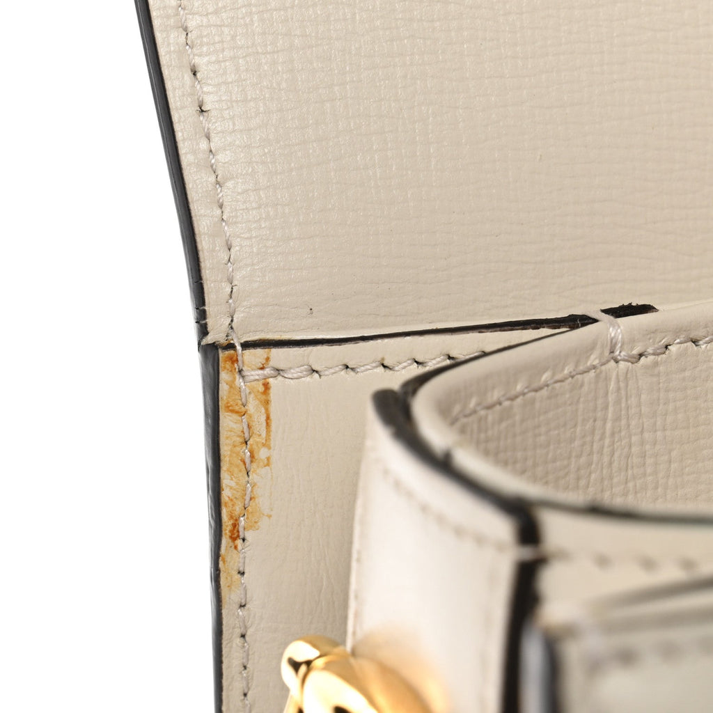 Gucci GG Supreme Monogram Horsebit 1955 Shoulder Bag Beige Mystic White