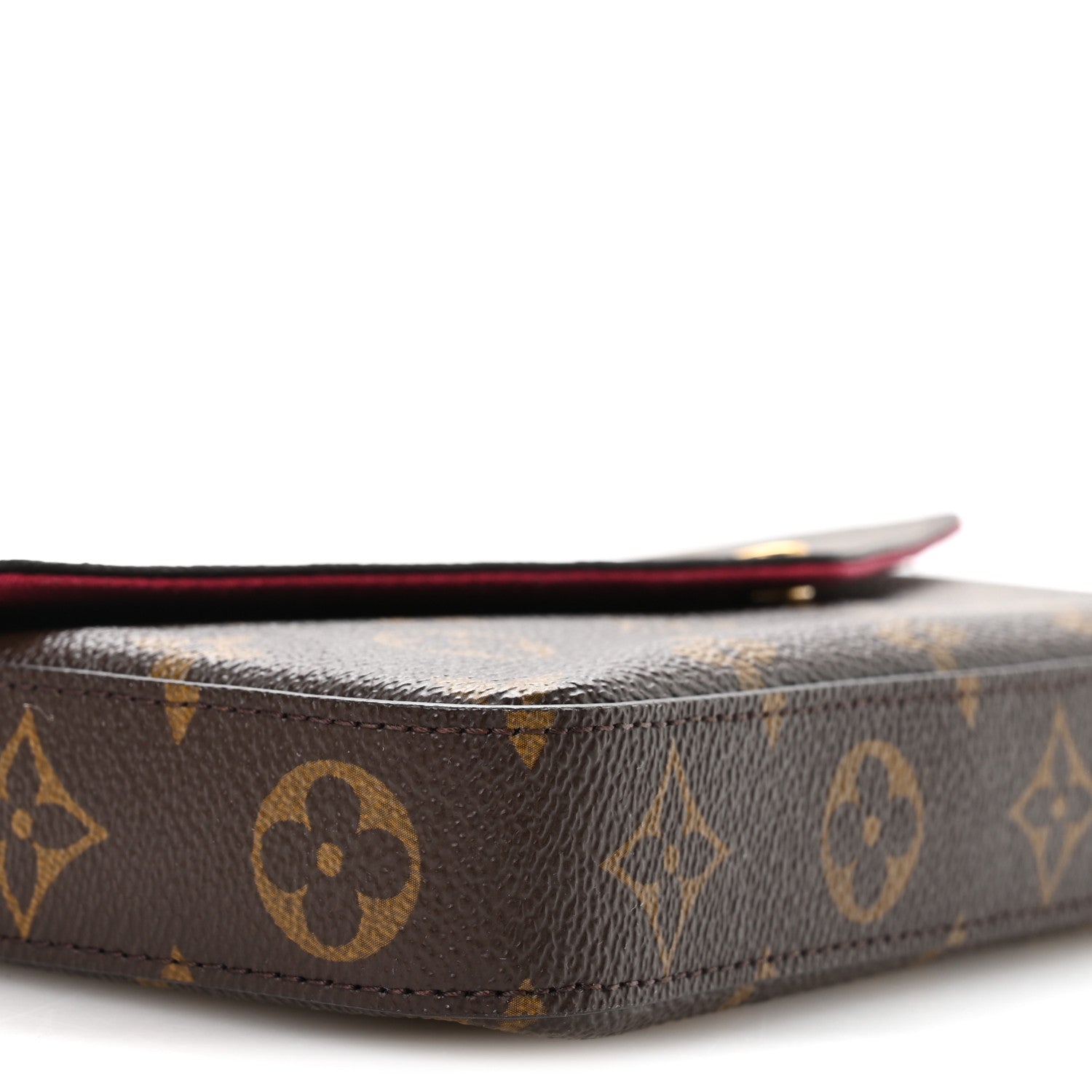 Louis Vuitton Monogram Pochette Felicie Chain Wallet Fuchsia