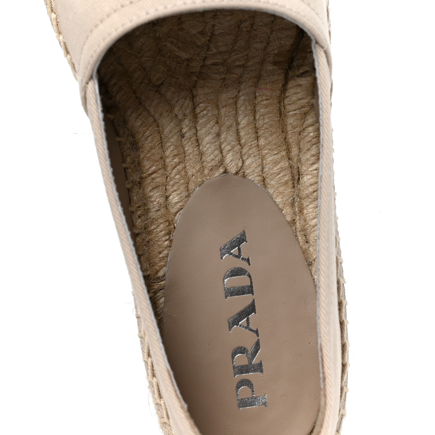 Prada Gabardine Logo Espadrilles 36 Corda