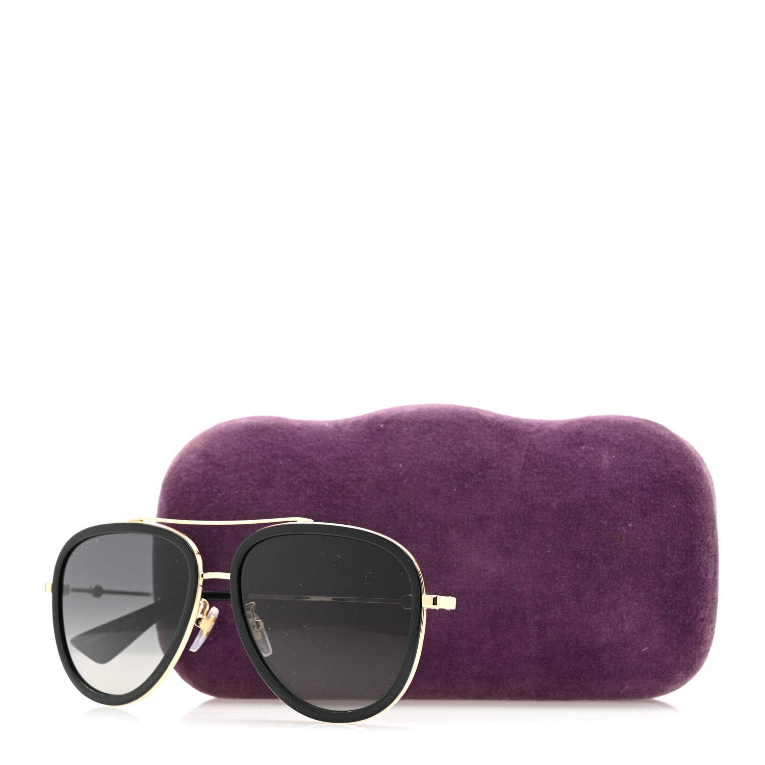 Gucci Metal Aviator Sunglasses GG0062S Black