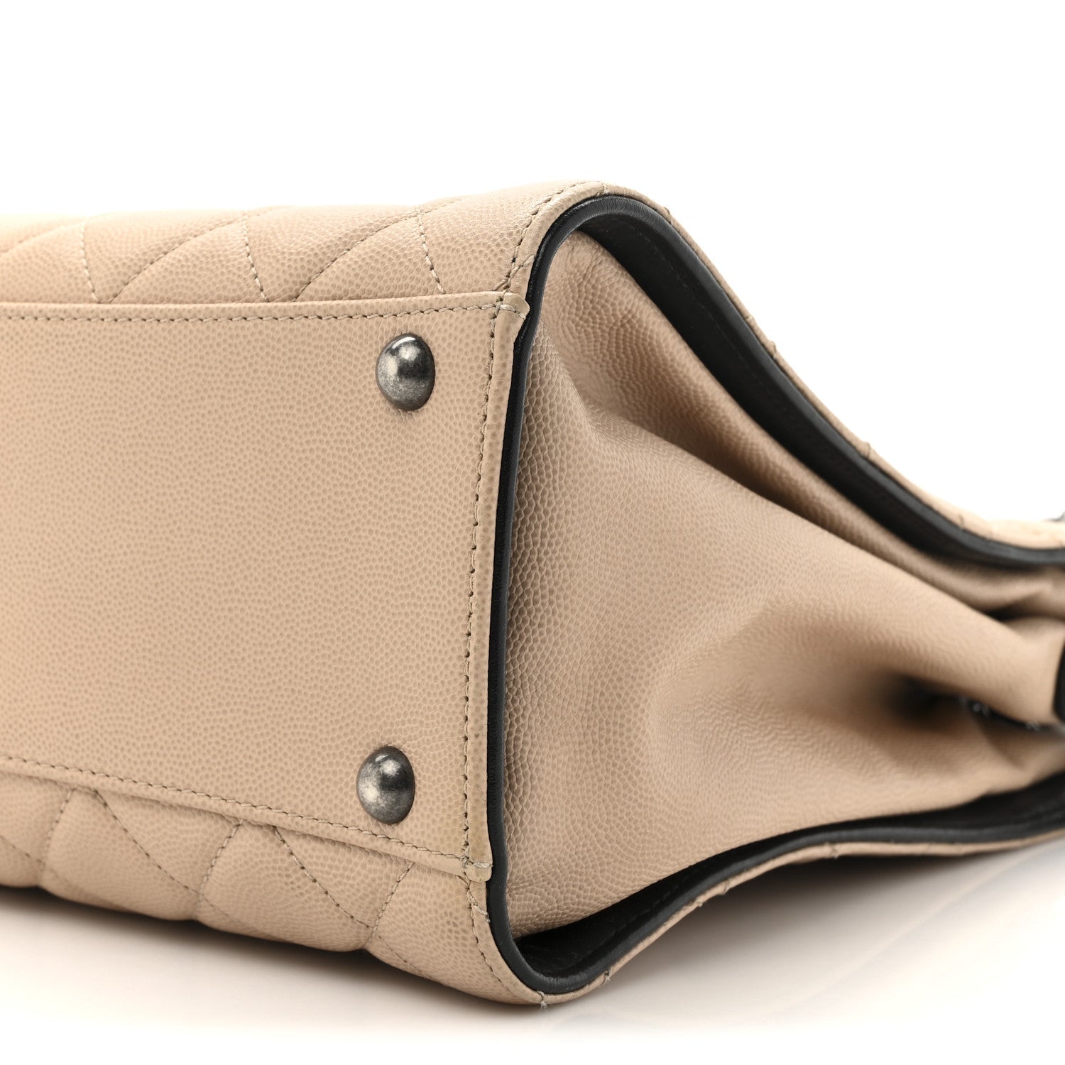 Chanel Caviar Quilted Medium CC Bucket Bag Beige