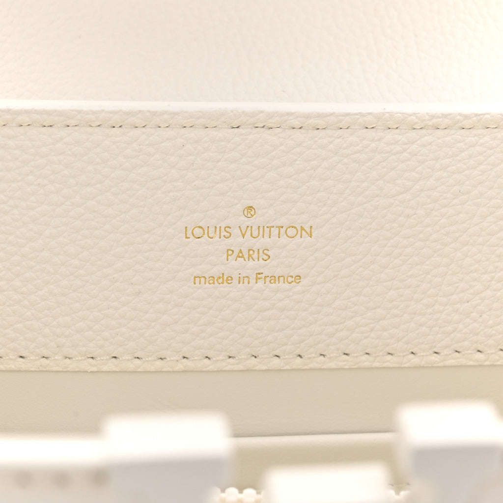 Louis Vuitton Taurillon Capucines East West MM Optic White