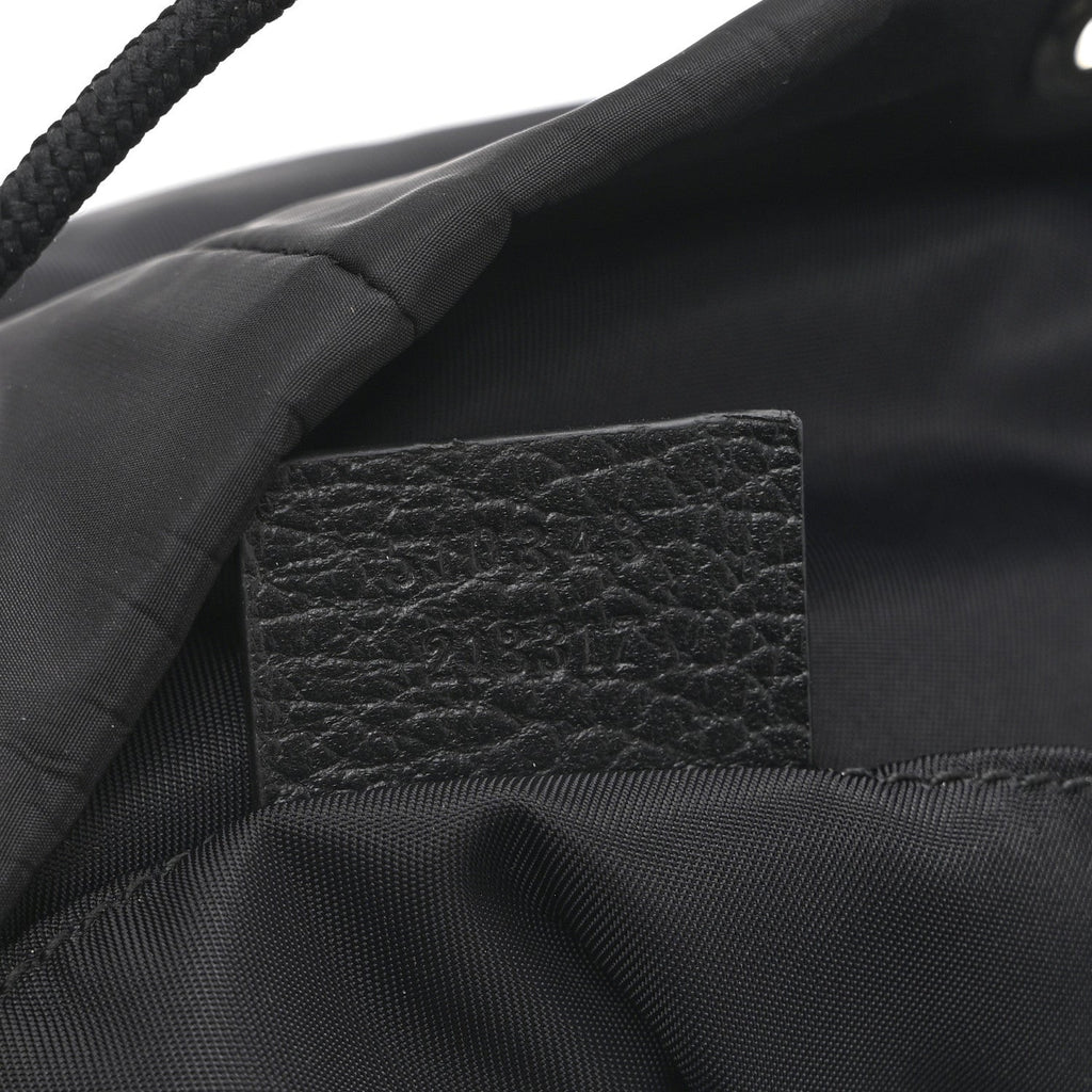 Gucci Nylon Monogram Medium Light Single Buckle Backpack Black