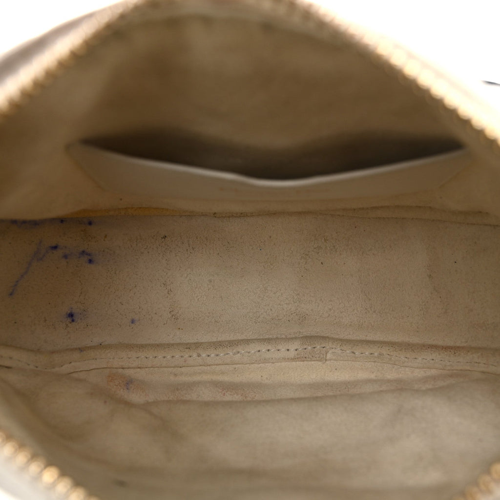 Christian Dior Lambskin Cannage Small Dior Vibe Hobo Bag White