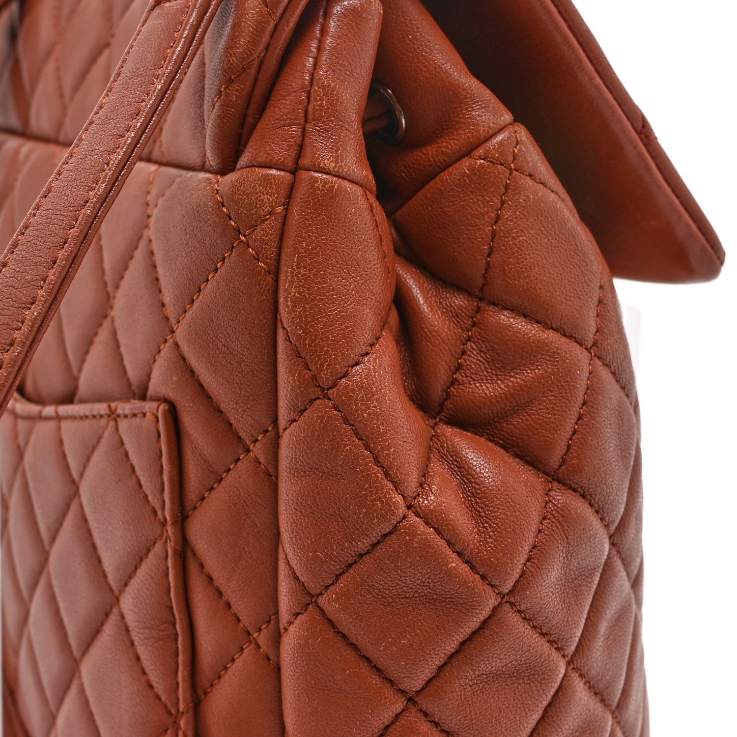 Chanel Lambskin Quilted Small Urban Spirit Backpack Brown