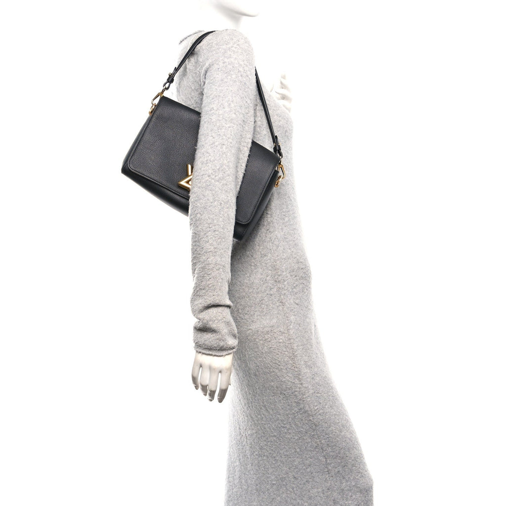 Louis Vuitton Calfskin Soft Twist Shoulder Bag Black