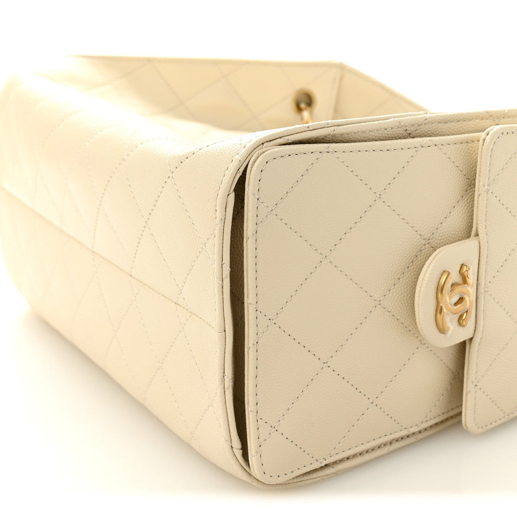 Chanel Caviar Quilted Small Chanel 25 Handbag Light Beige