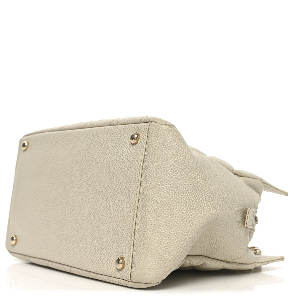 Chanel Caviar Quilted Petit Timeless Tote PTT Beige