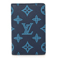 Louis Vuitton Calfskin Monogram Shadow Pocket Organizer Blue