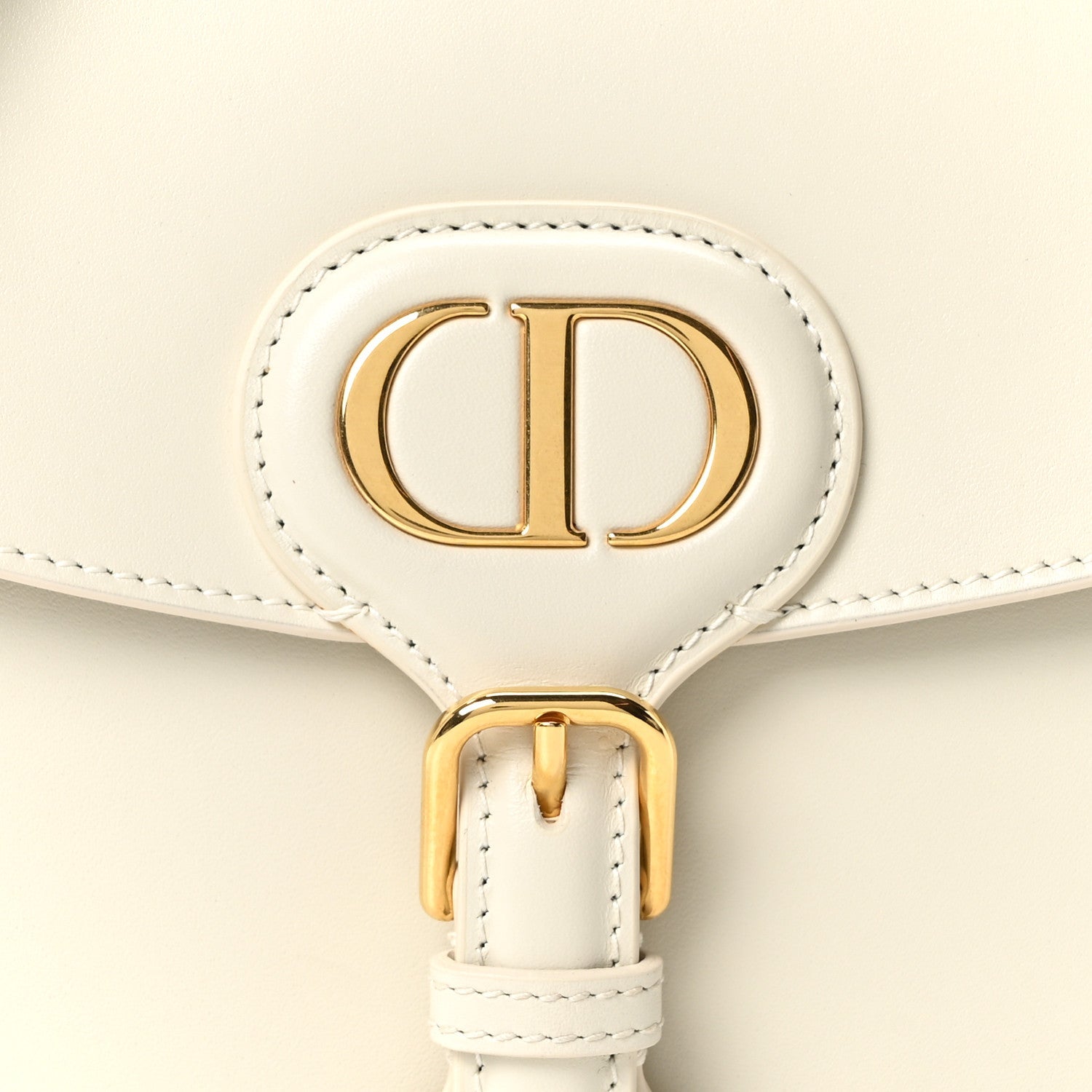 Christian Dior Box Calfskin Medium Bobby Flap Latte