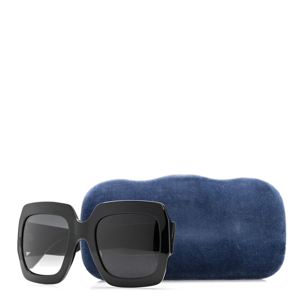 Gucci Square Frame GG0102S Sunglasses Glitter Black