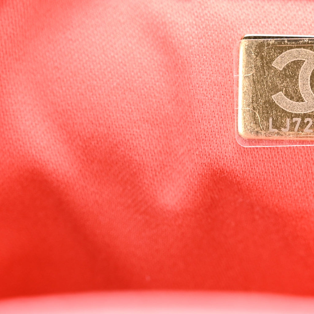 Chanel Caviar Quilted Mini Chanel 25 Handbag Coral
