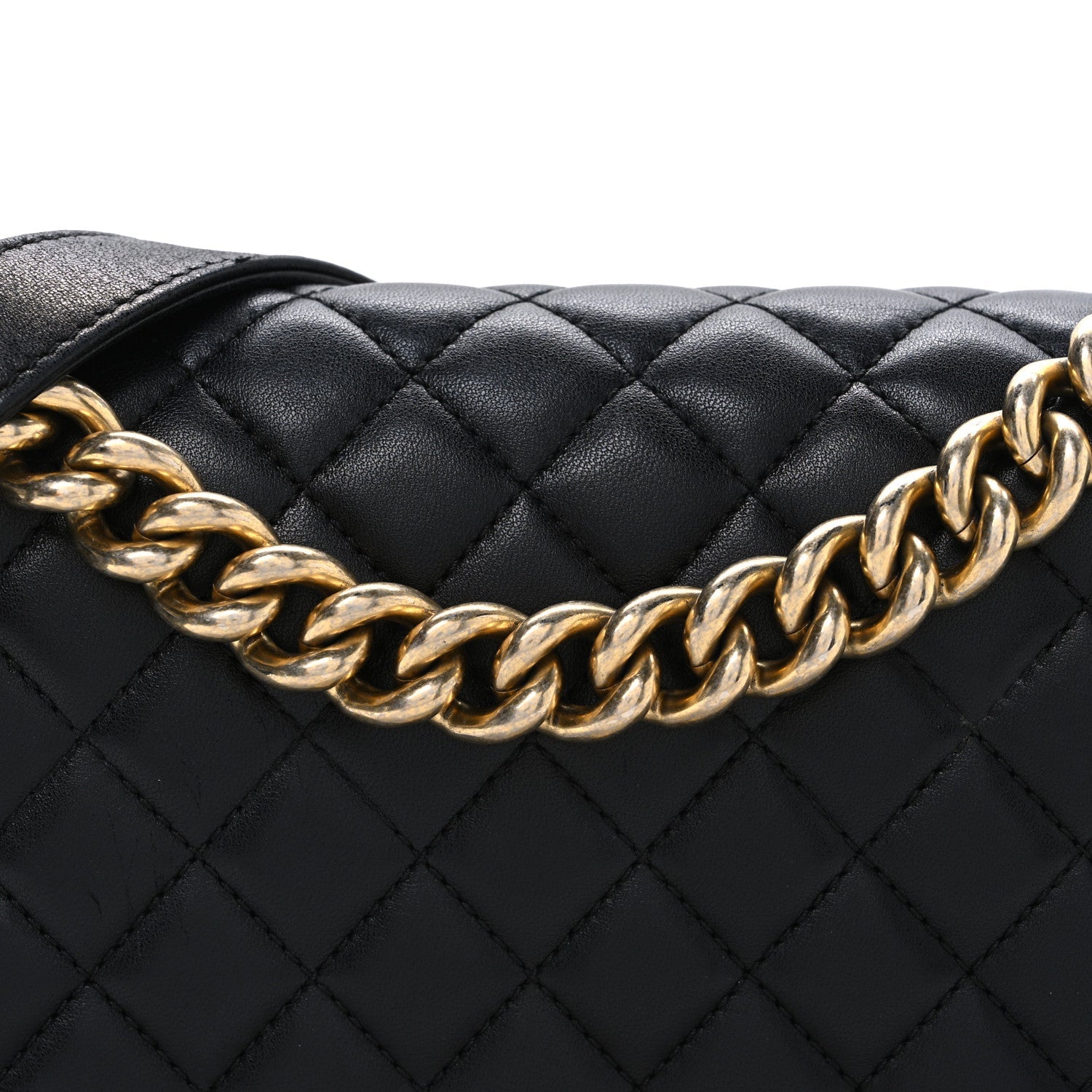 Chanel Lambskin Quilted Medium Boy Flap Black