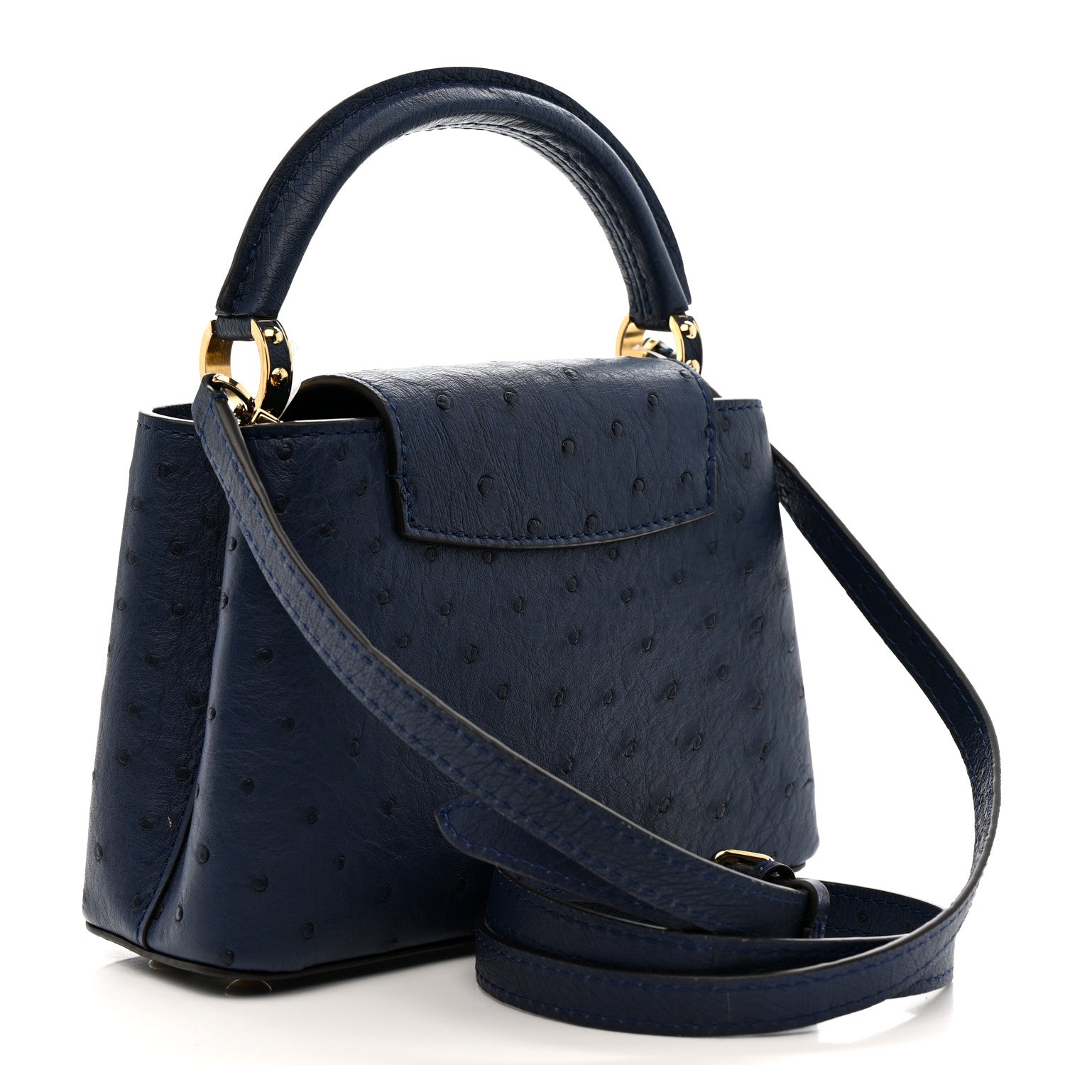 Louis Vuitton Ostrich Capucines Mini Indigo