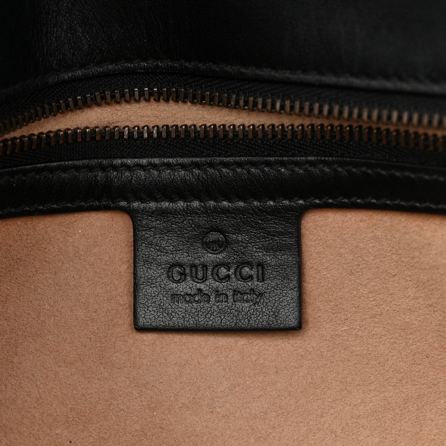 Gucci Calfskin Matelasse Small GG Marmont Shoulder Bag Black