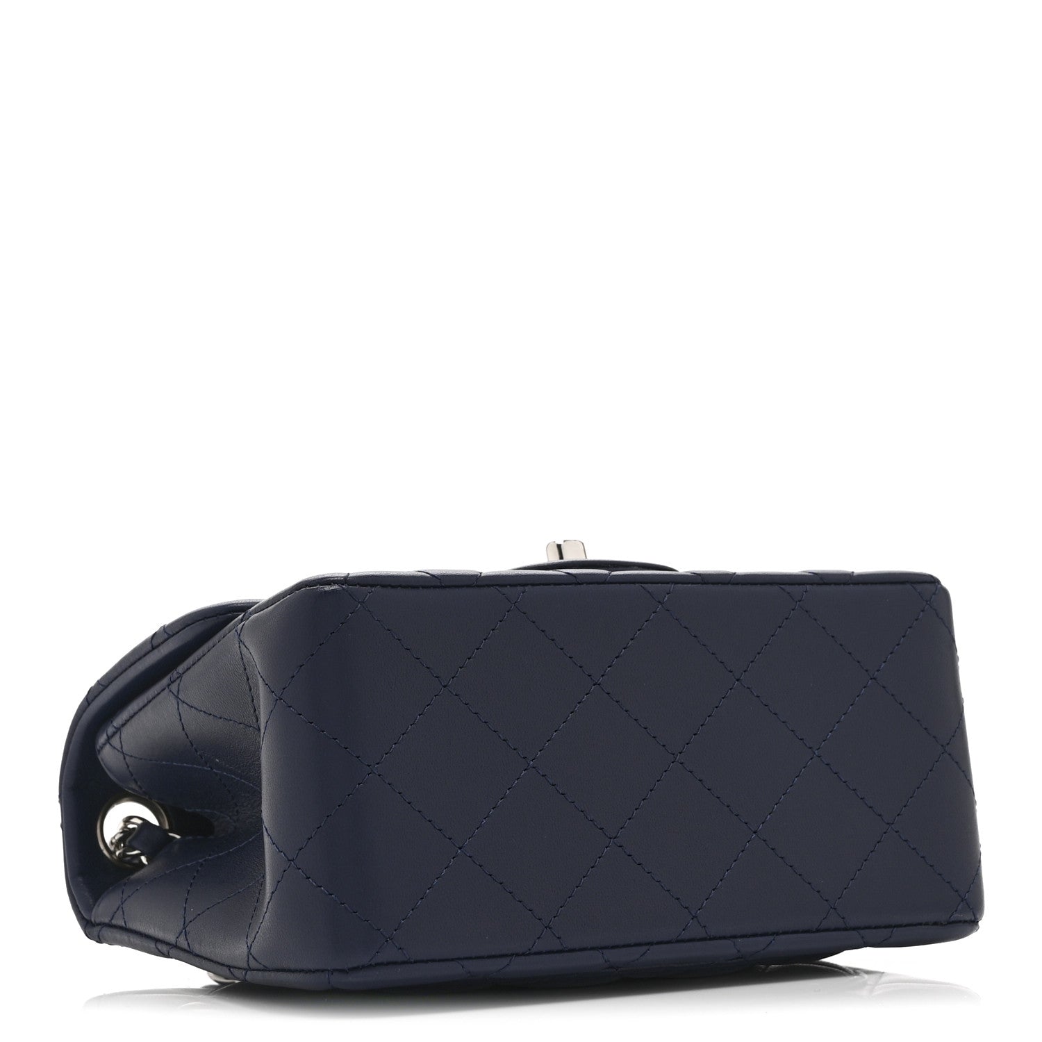 Chanel Lambskin Quilted Mini Square Flap Navy