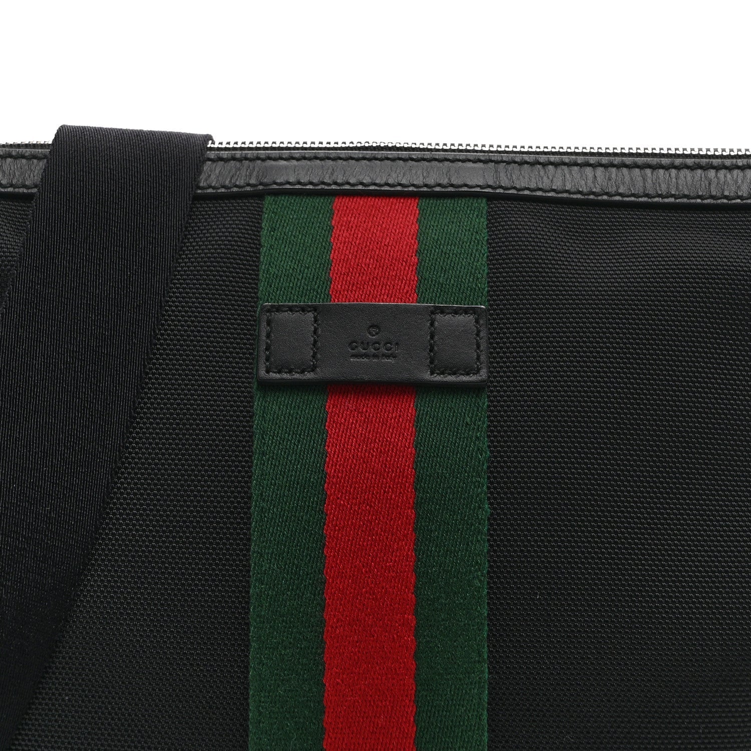 Gucci Techno Canvas Web Messenger Bag Black