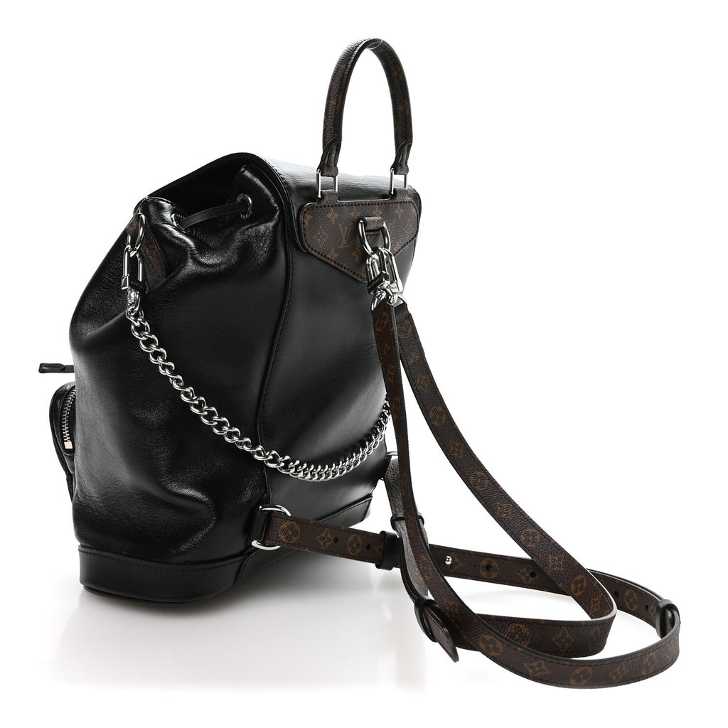 Louis Vuitton Lambskin Monogram Montsouris Vibe PM Black