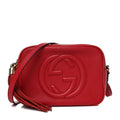 Gucci Pebbled Calfskin Small Soho Disco Bag Vibrant Red