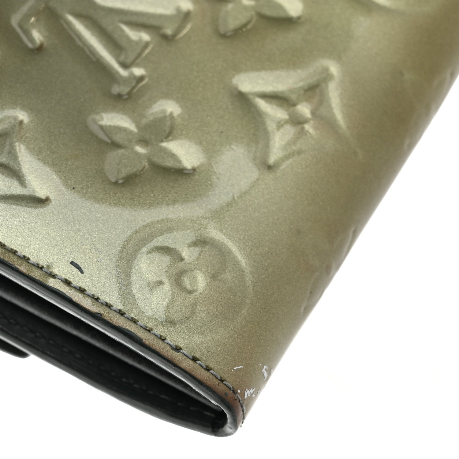 Louis Vuitton Vernis Sarah Wallet Gris Art Deco