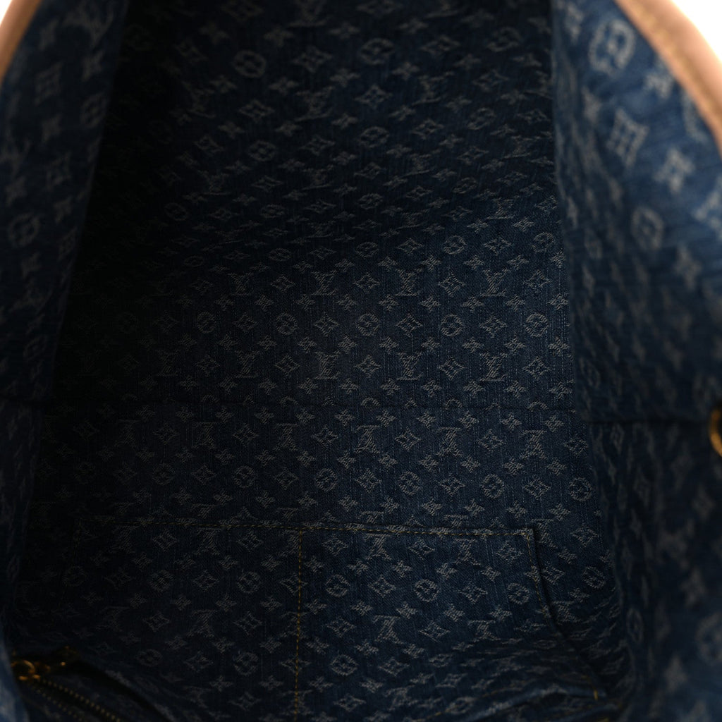 Louis Vuitton Monogram Denim CarryAll MM Blue