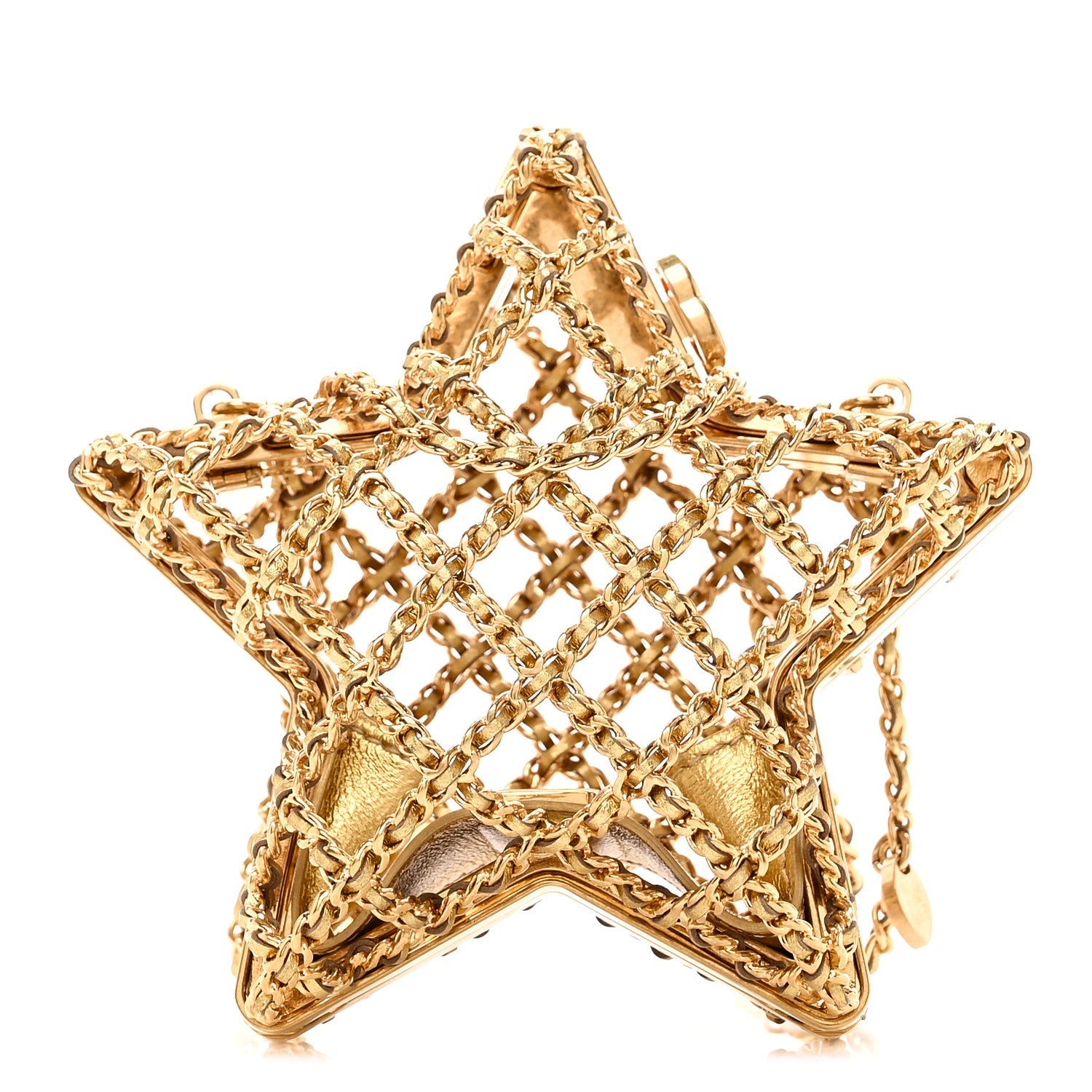 Chanel Metal CC Star Minaudiere Crossbody Gold