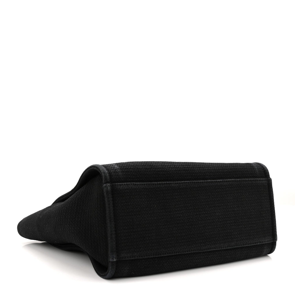 Chanel Mixed Fibers Small Deauville Tote Black