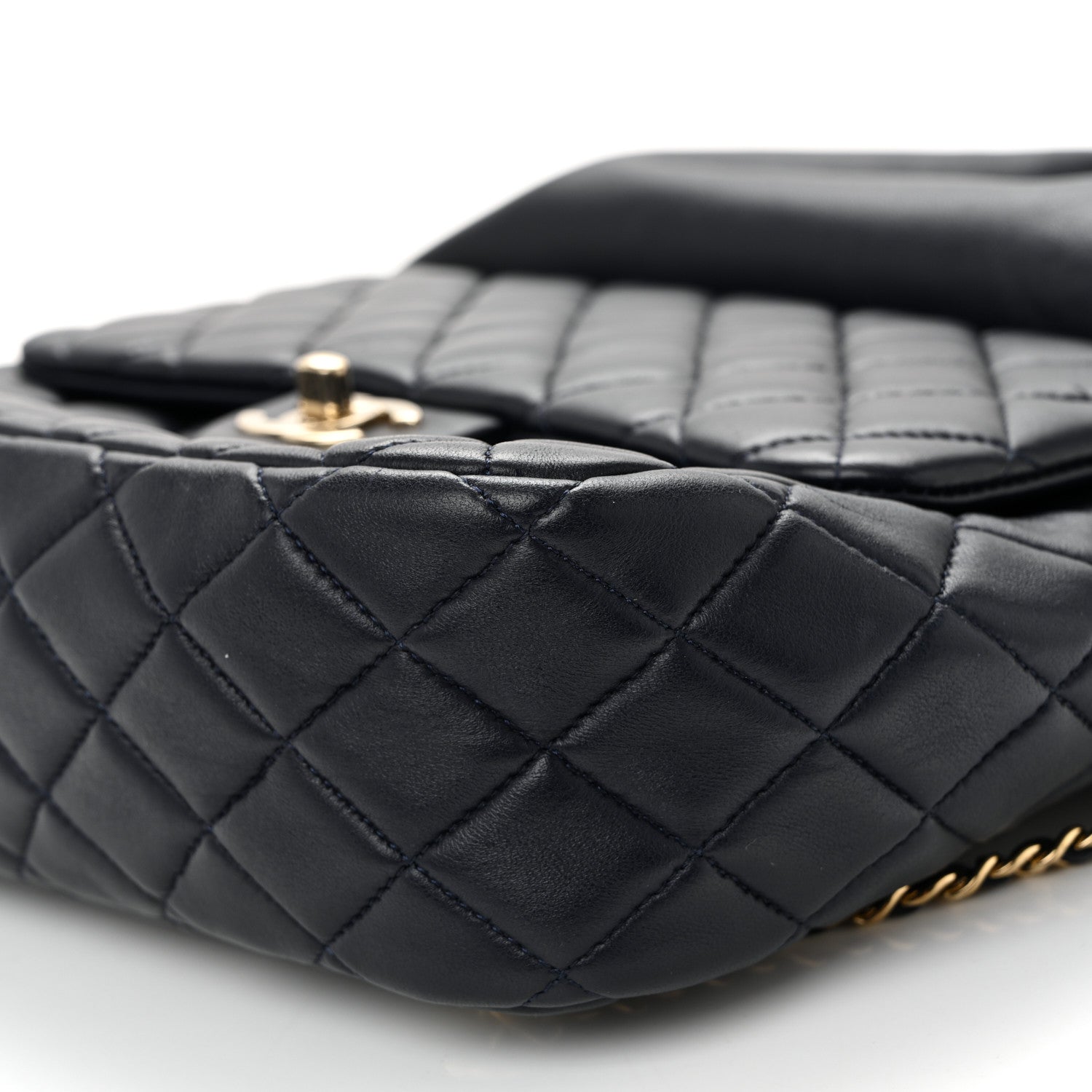 Chanel Lambskin Quilted Large In Seoul Backpack Navy
