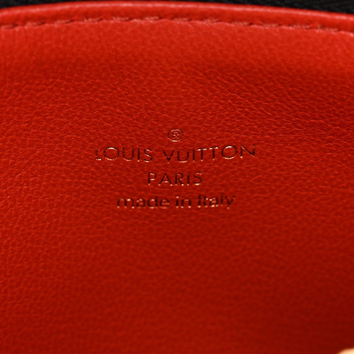 Louis Vuitton Lambskin Embossed Monogram Coussin BB Black