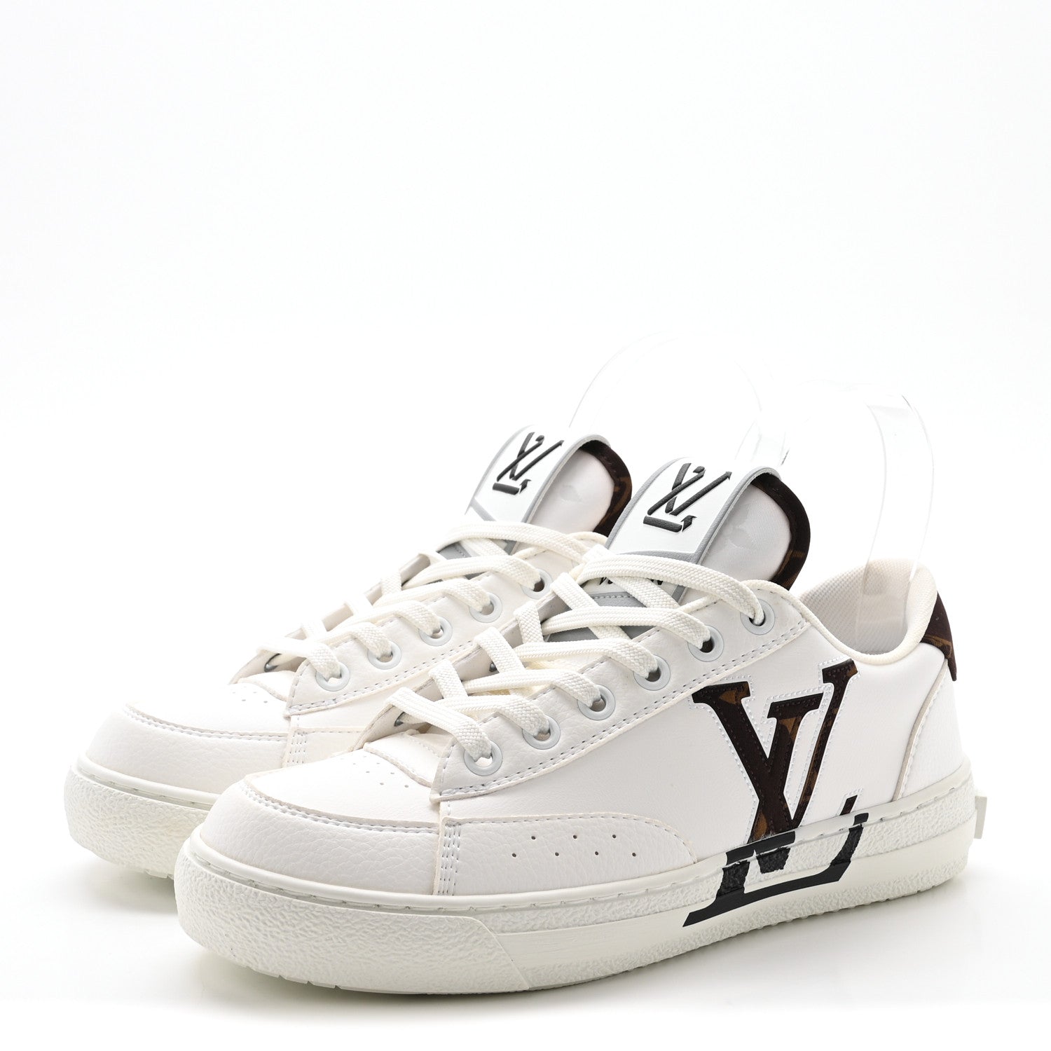 Louis Vuitton Charlie Sneakers 35 White Cacoa Brown