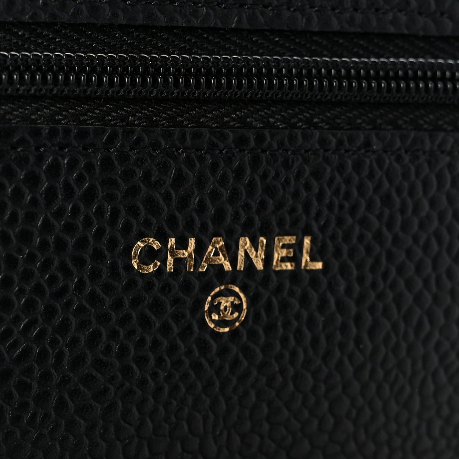 Chanel Caviar Quilted Wallet on Chain WOC Black