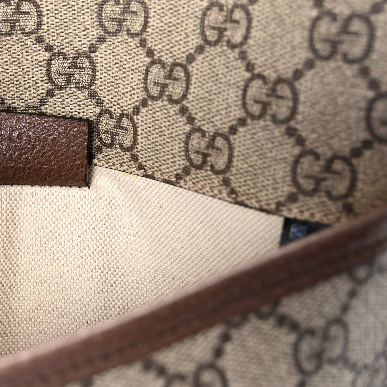 Gucci GG Supreme Monogram Neo Vintage Web Belt Bag Brown