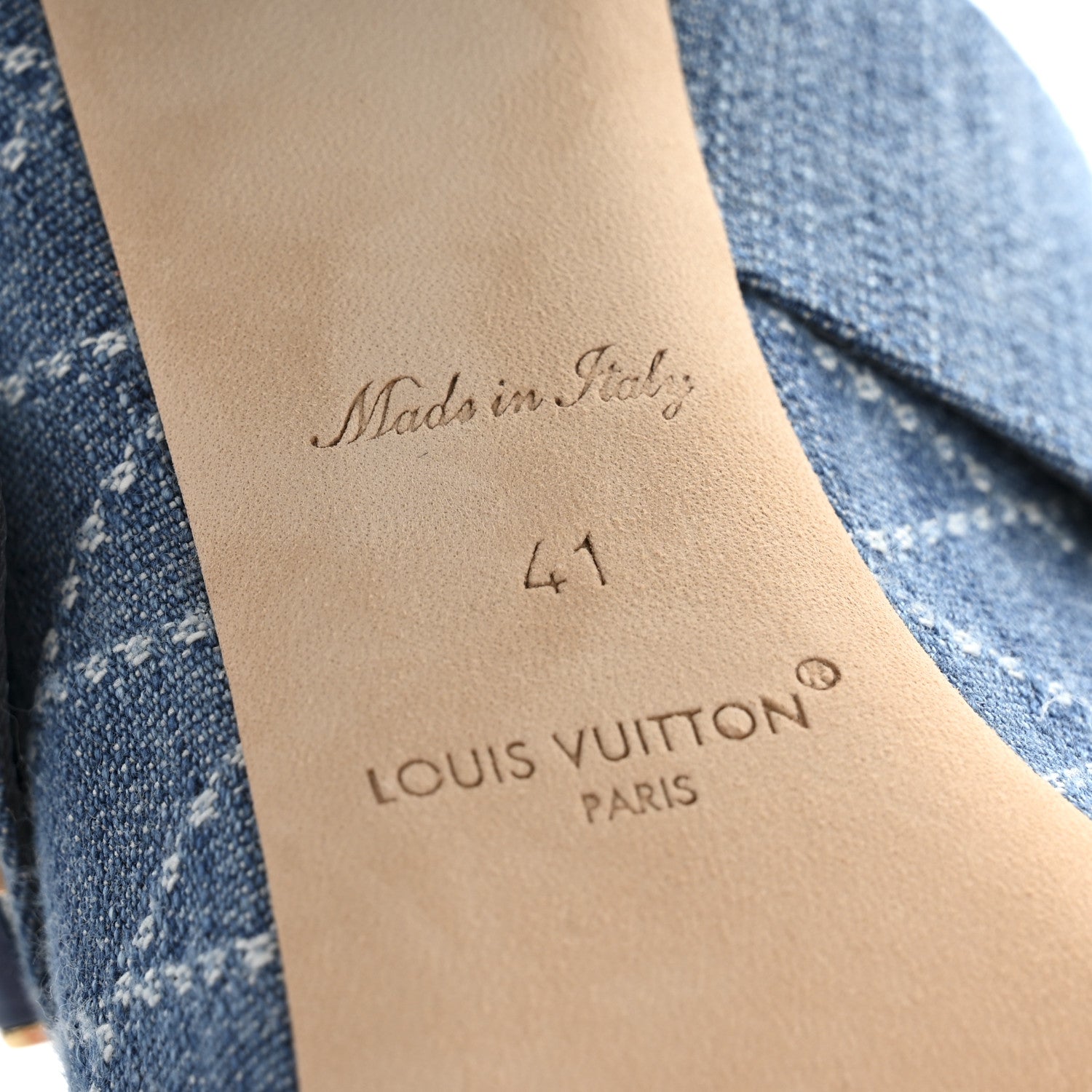 Louis Vuitton Denim Malletage Shake Mules 41 Blue