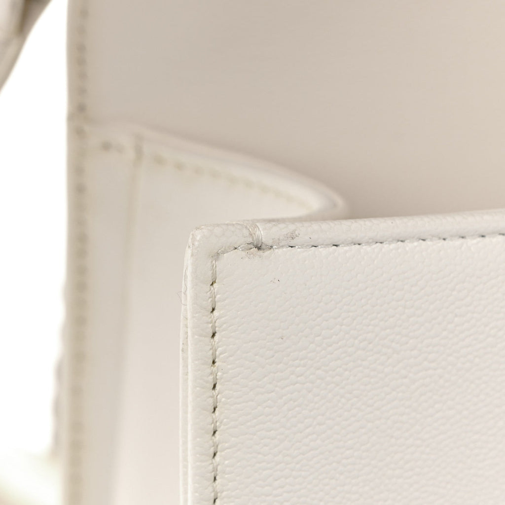 Chanel Caviar Quilted Medium Boy Flap White