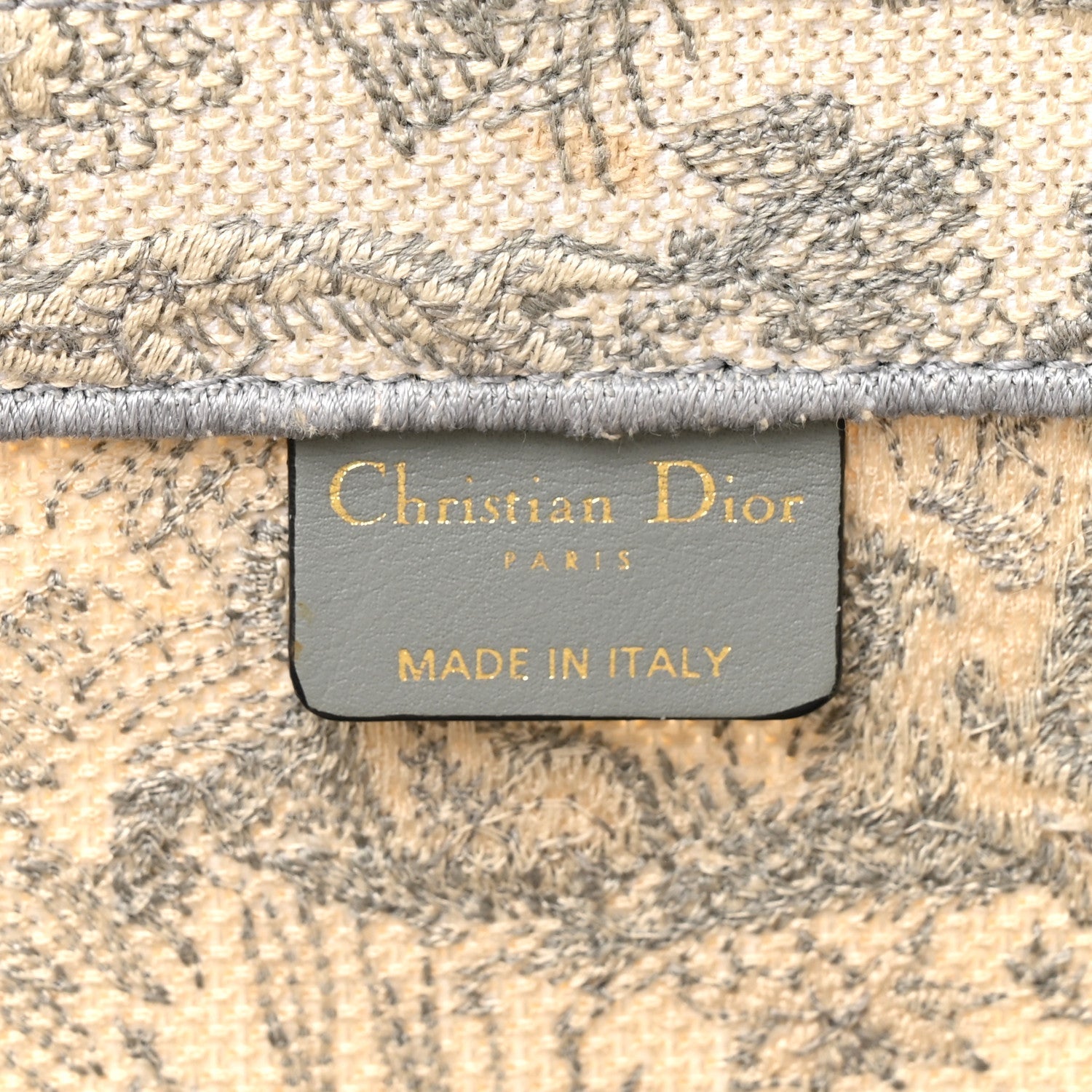 Christian Dior Canvas Embroidered Medium Dioriviera Toile De Jouy Book Tote Gray