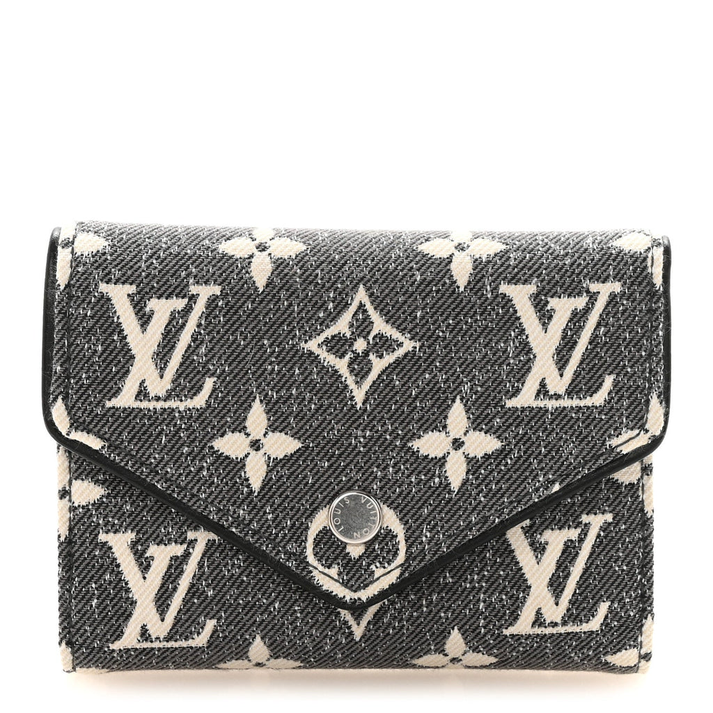 Louis Vuitton Denim Monogram Jacquard Victorine Wallet Grey