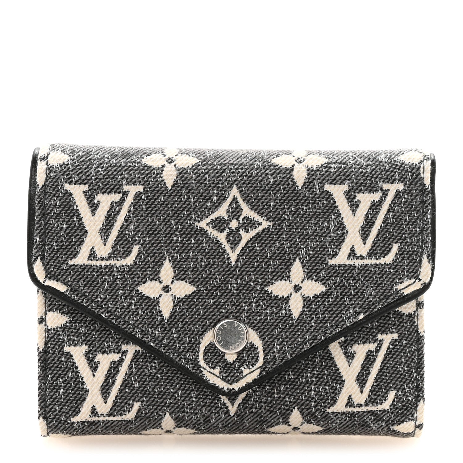 Louis Vuitton Denim Monogram Jacquard Victorine Wallet Grey