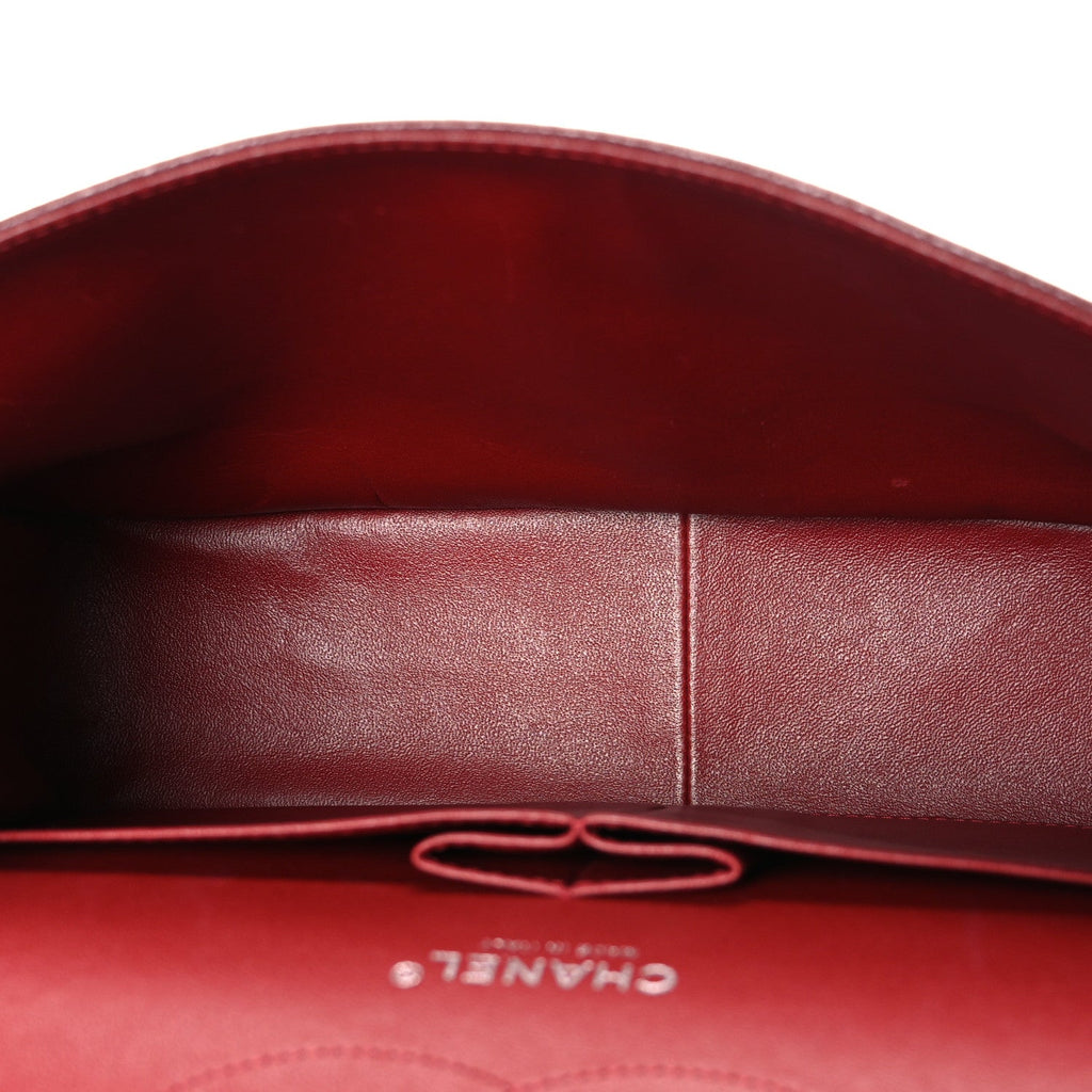 Chanel Caviar Quilted Jumbo Double Flap Burgundy