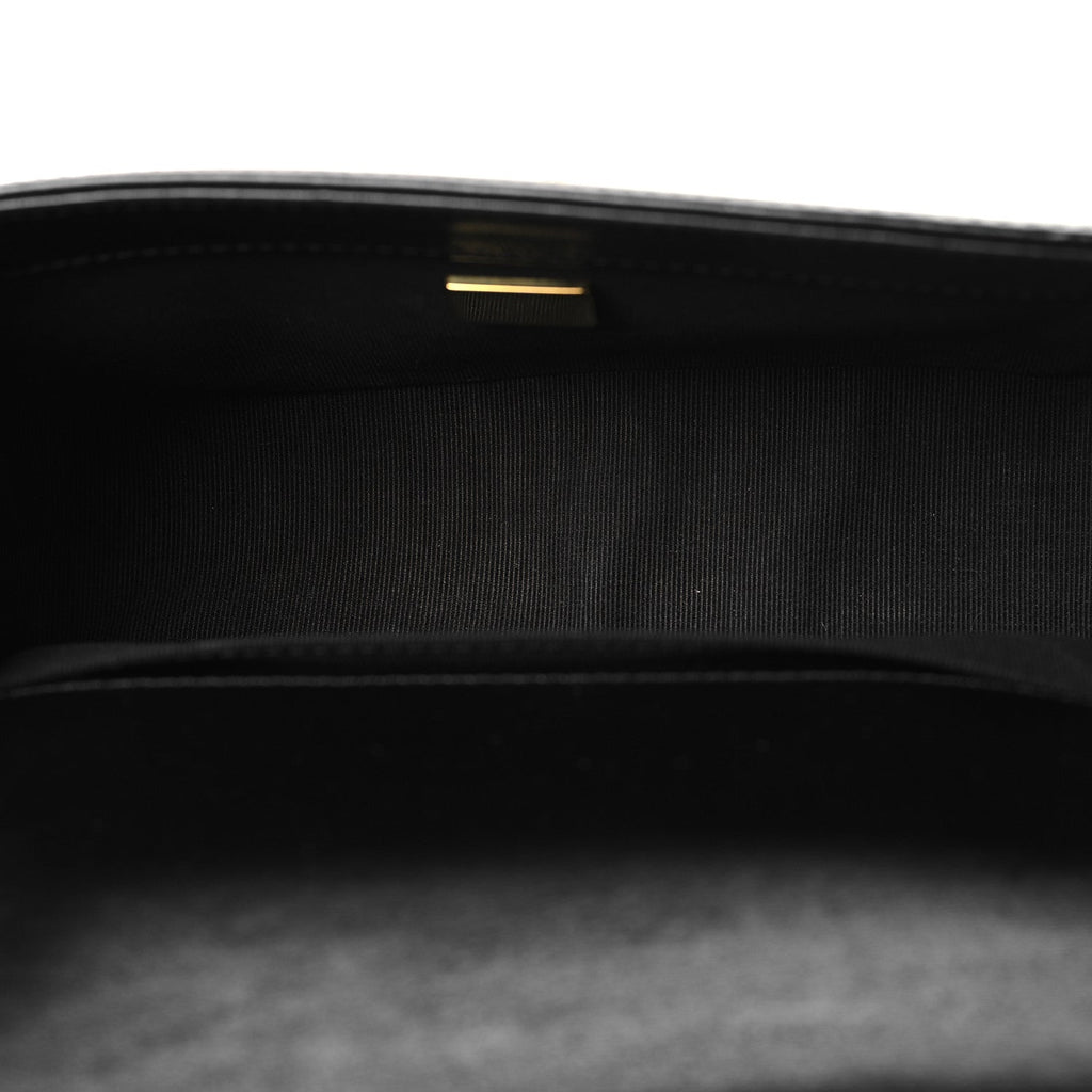 Chanel Metallic Glazed Calfskin Small Boy Flap Black Gold