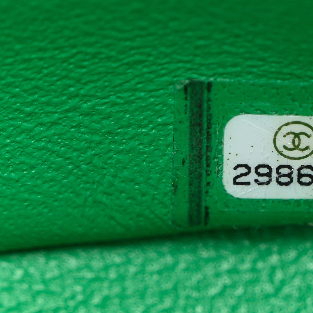 Chanel Lambskin Quilted Mini Square Flap Green