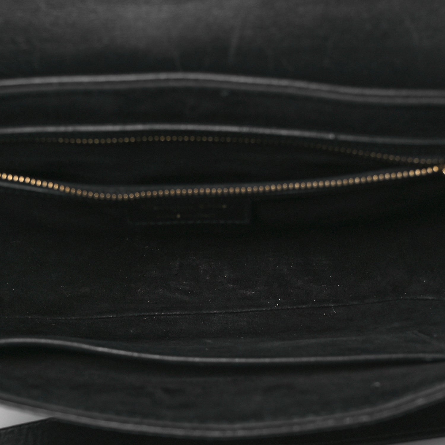 Christian Dior Calfskin D Fence Saddle Bag Black