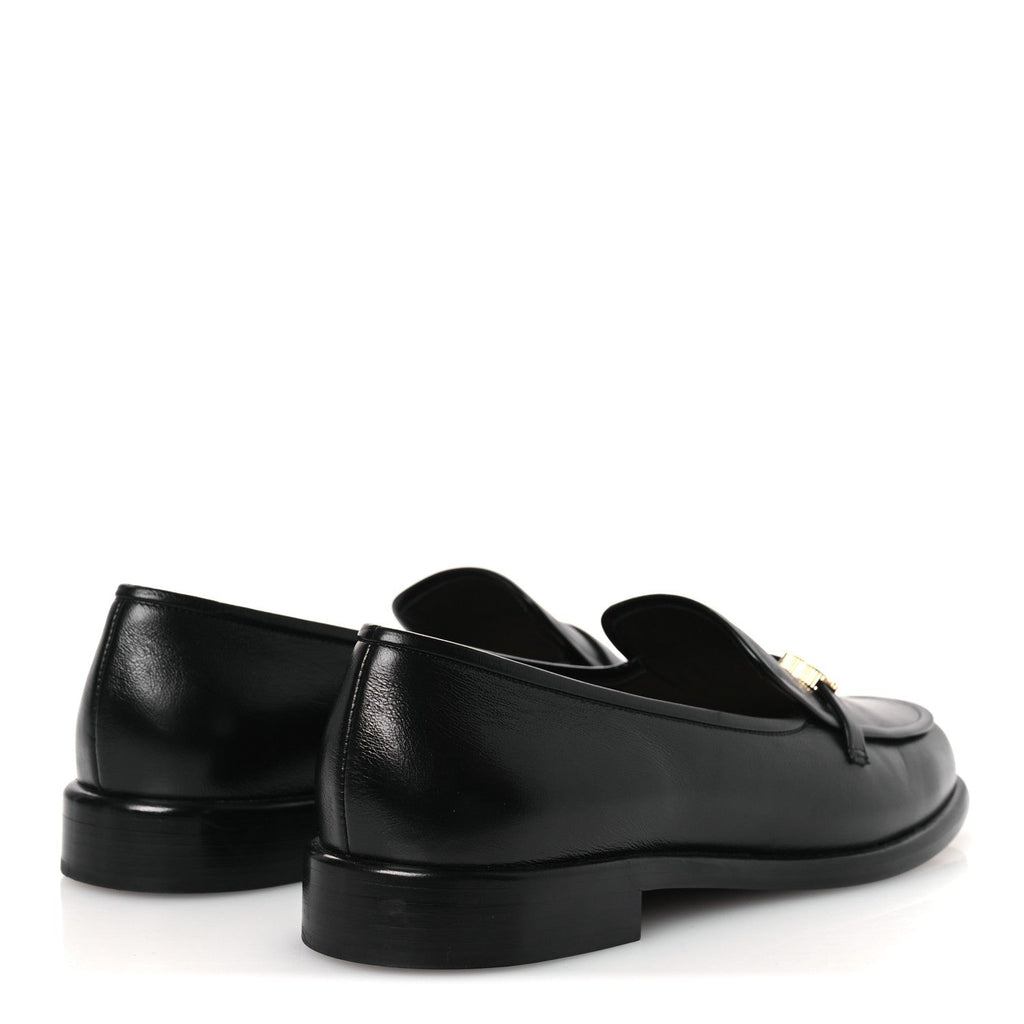 Chanel Shiny Calfskin CC Moccasins 41 Black